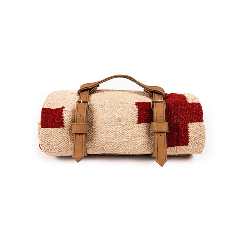 Blanket + Leather Carrier Bundle